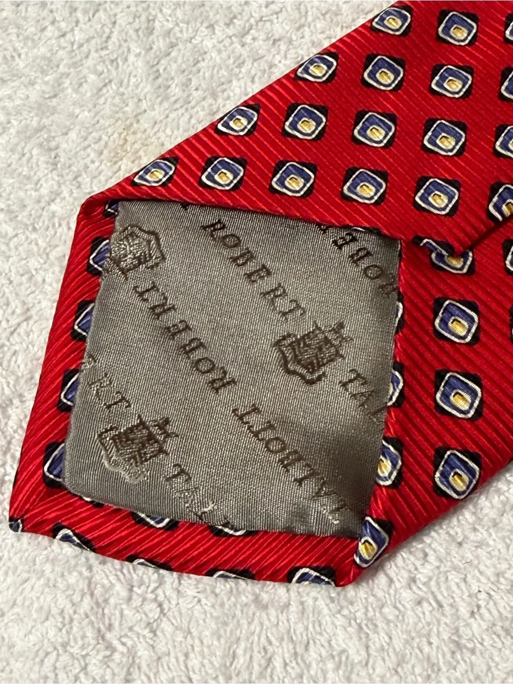 VTG Robert Talbott Nordstrom Geometric Medallion Silk Tie Luxury Handcrafted